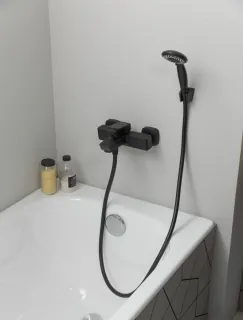 Смеситель для ванны Aquanet Gotic AF440-20B 243292 чёрный матовый